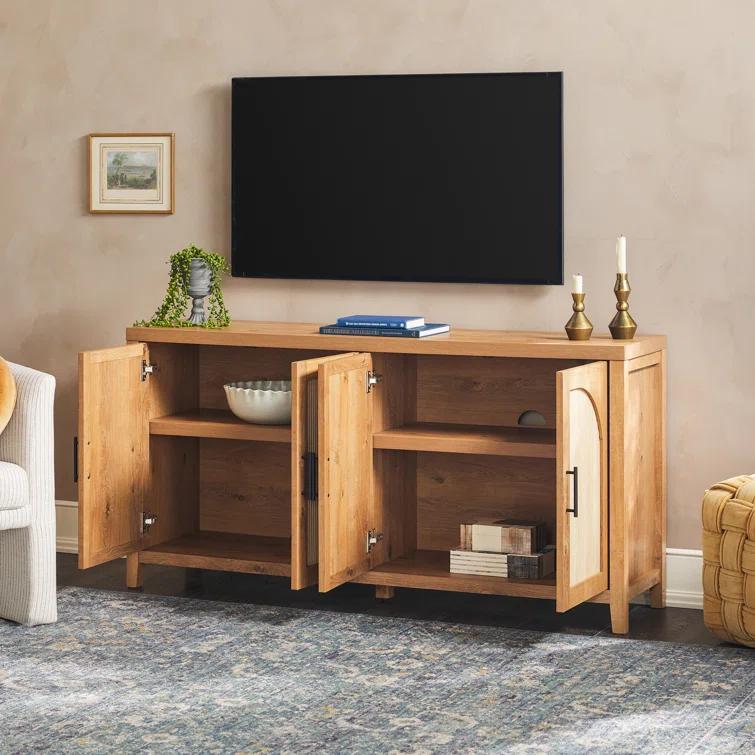 Eilisha Modern Reeded Sideboard with Arched Doors