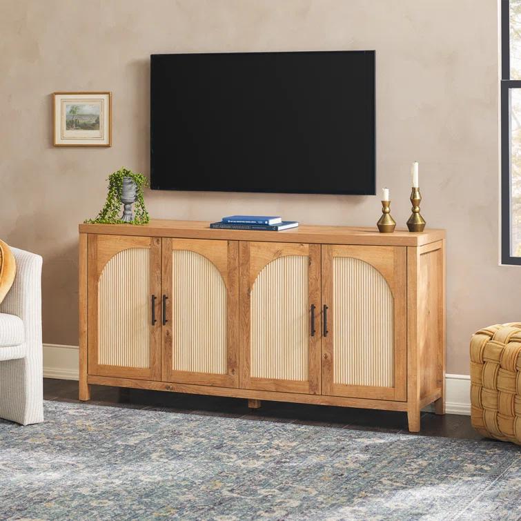 Eilisha Modern Reeded Sideboard with Arched Doors