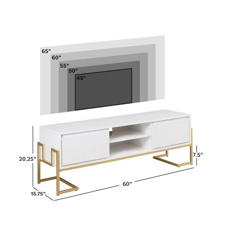 Everly Quinn 60" 2-Drawer TV Stand for TVs up to 65"