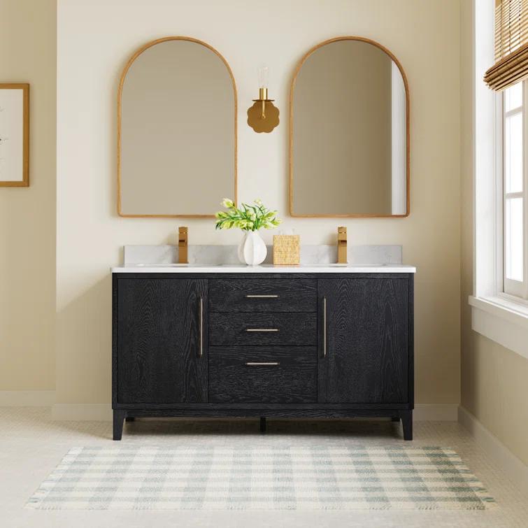 Langosta 60'' Free Standing Double Bathroom Vanity with Top