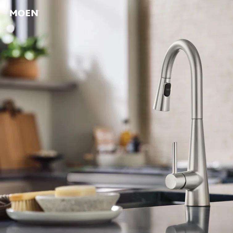 Moen Sleek MotionSense Wave Single Handle Pulldown Kitchen Faucet with Power Clean Technology