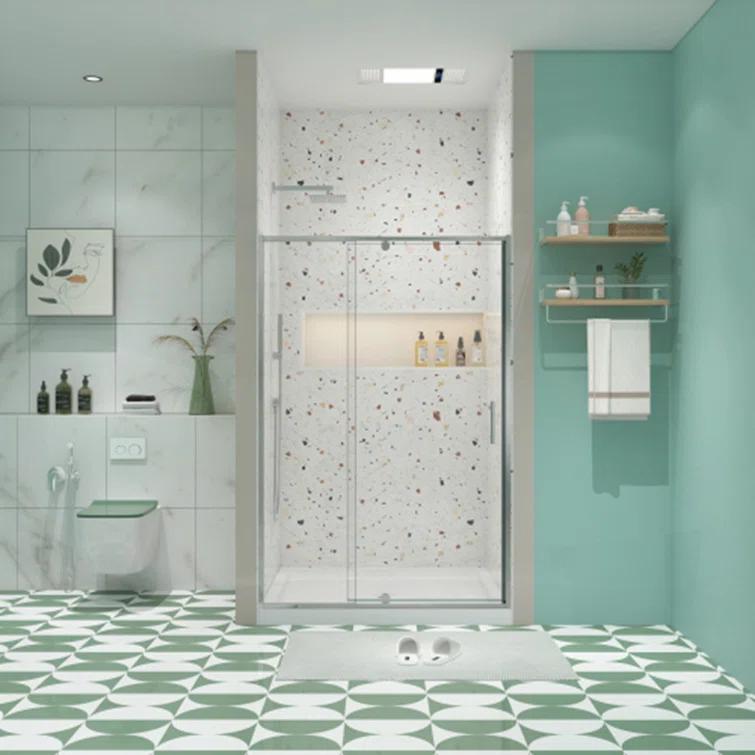RAY'S RUGS & FLOORING LLC 12RRFR142461LTS 38-42" W x 71" H Pivot Frame Sliding Shower Door with 6mm Tempered Glass