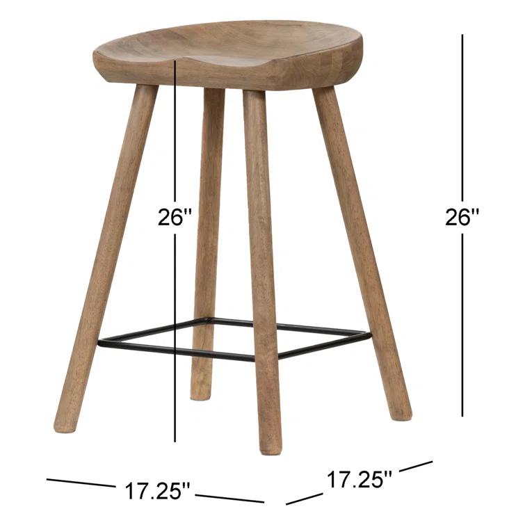 Casimer Solid Wood Stool
