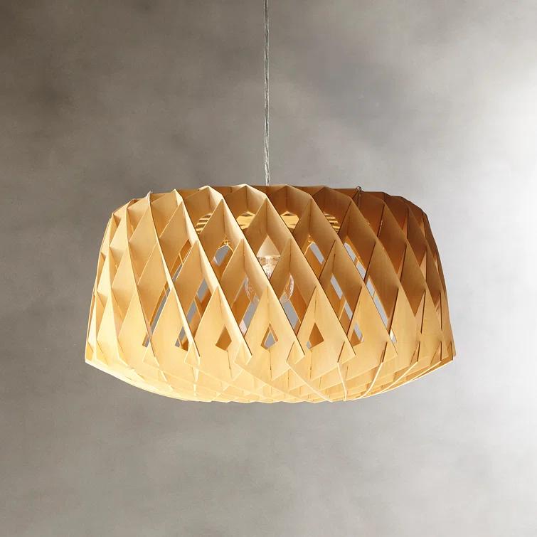 Gwyn Single Light Wood Dimmable Pendant