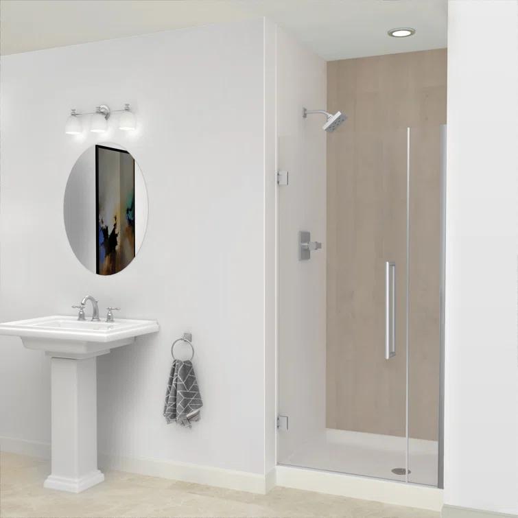 Transolid Elizabeth 36-in W x 76-in H Hinged Shower Door with Clear Glass