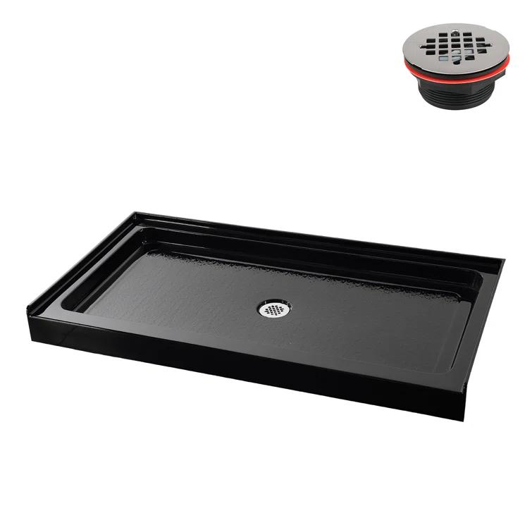 Streamline Bath Streamline 60 in. x 32 in. Alcove Acrylic Shower Base With Center Drain, Drain Included GB-516-68