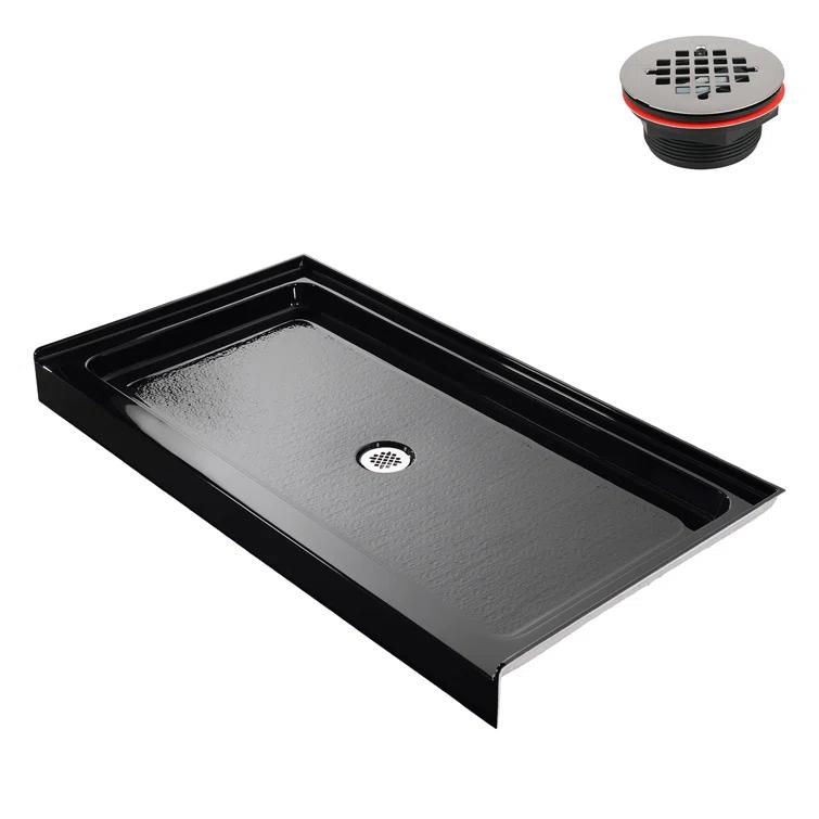 Streamline Bath Streamline 60 in. x 32 in. Alcove Acrylic Shower Base With Center Drain, Drain Included GB-516-68