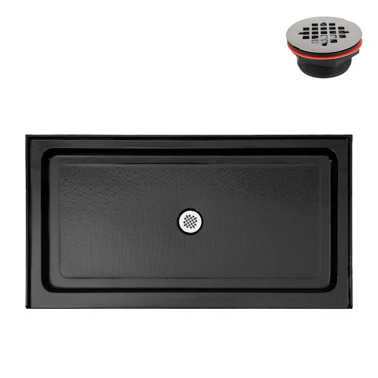 Streamline Bath Streamline 60 in. x 32 in. Alcove Acrylic Shower Base With Center Drain, Drain Included GB-516-68