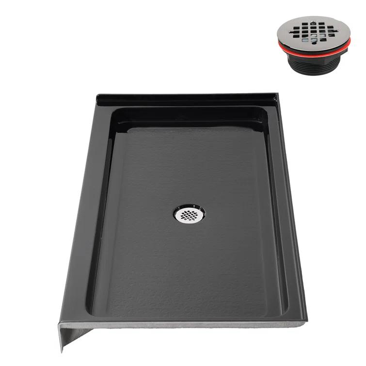 Streamline Bath Streamline 60 in. x 32 in. Alcove Acrylic Shower Base With Center Drain, Drain Included GB-516-68