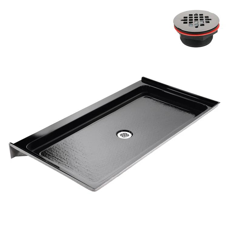 Streamline Bath Streamline 60 in. x 32 in. Alcove Acrylic Shower Base With Center Drain, Drain Included GB-516-68