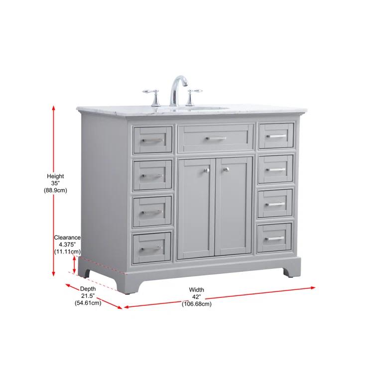 Hermes 42" Single Bathroom Vanity Set