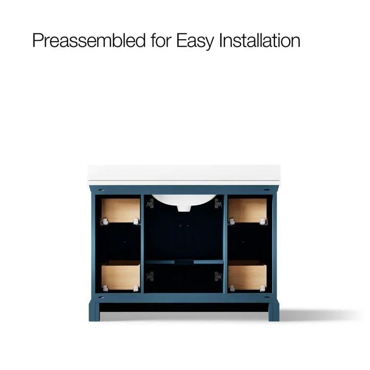 Charlemont 48 In. Bathroom Vanity Cabinet With Sink And Quartz Top