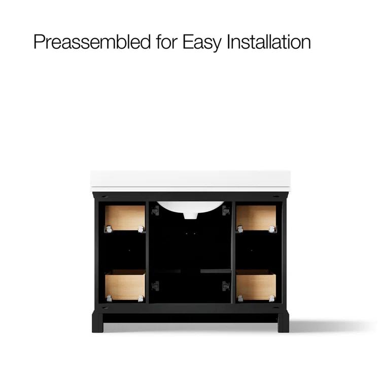 Charlemont 48 In. Bathroom Vanity Cabinet With Sink And Quartz Top