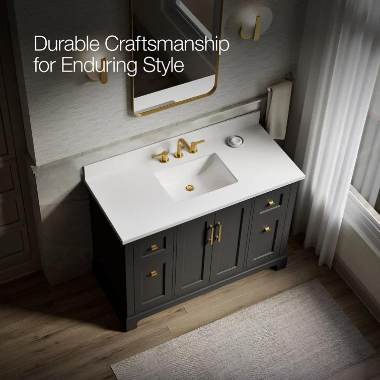 Charlemont 48 In. Bathroom Vanity Cabinet With Sink And Quartz Top