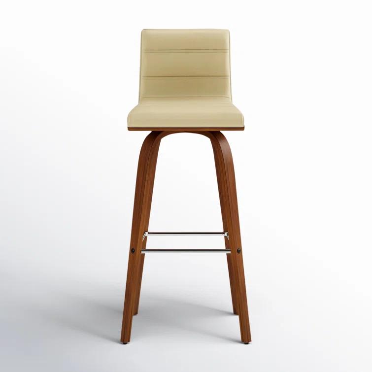 Biance Solid Wood Swivel Bar & Counter Stool