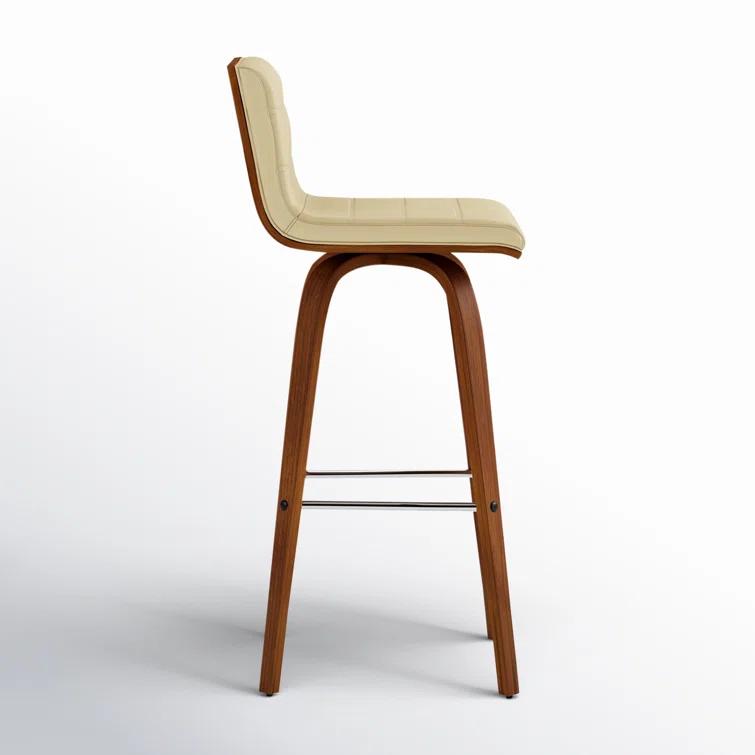 Biance Solid Wood Swivel Bar & Counter Stool