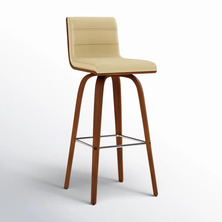 Biance Solid Wood Swivel Bar & Counter Stool