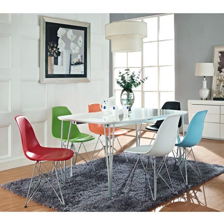 Modway Modway Plastic Dining Chair with Wire Base