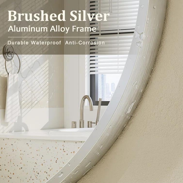 Amara Round High Quality Aluminum Alloy Framed French Cleat Mounted Wall Decor Bathroom Vanity Mirror with 5-Year Warranty
