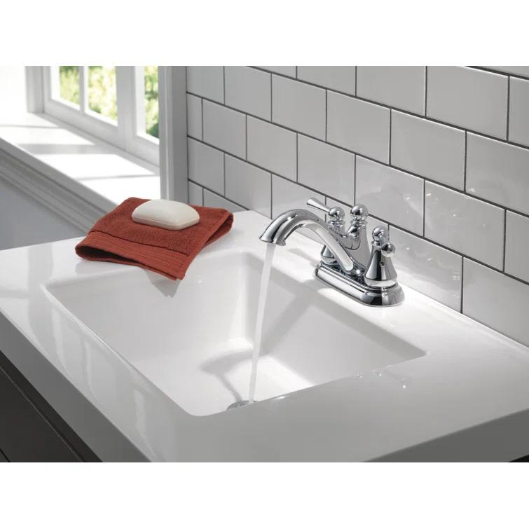 Haywood Centerset Bathroom Faucet with Drain Assembly, 2-handle Bathroom Sink Faucet