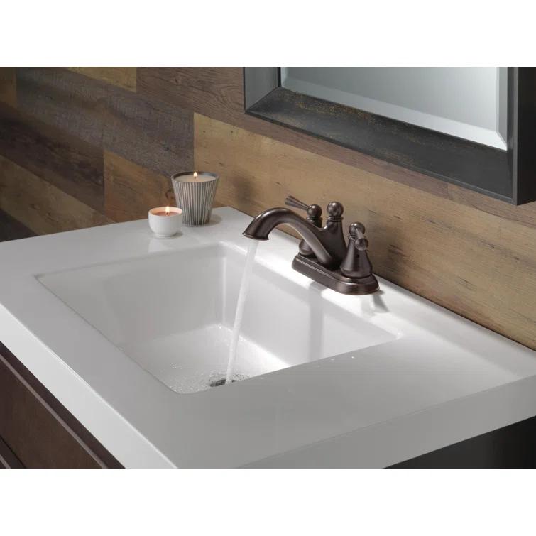 Haywood Centerset Bathroom Faucet with Drain Assembly, 2-handle Bathroom Sink Faucet