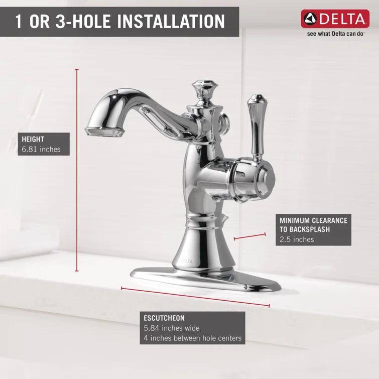 Cassidy™ Single Hole Bathroom Faucet with Drain Assembly