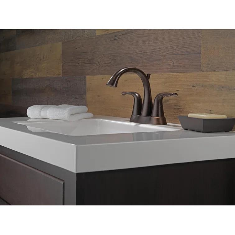 Lahara Centerset Bathroom Faucet with Drain Assembly, 2-handle Bathroom Sink Faucet