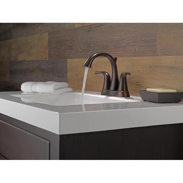 Lahara Centerset Bathroom Faucet with Drain Assembly, 2-handle Bathroom Sink Faucet
