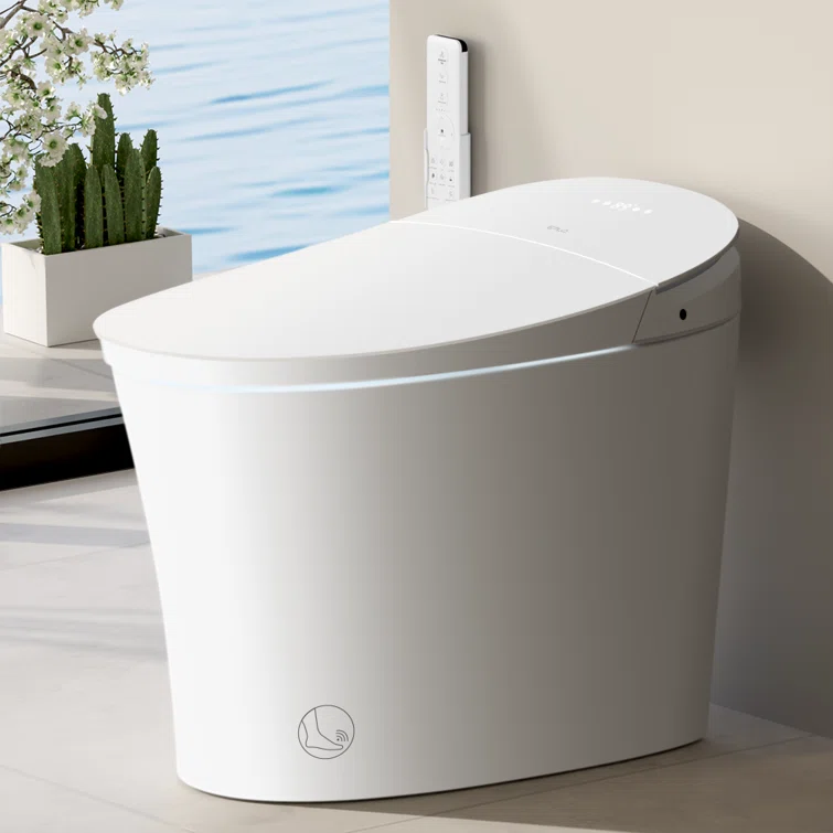 EPLO Smart Toilet Bidet – Auto Open/Close, 1000g MaP Flush Score, Auto Urinal Flush for Men, ADA Compliant Comfort Height, Built-in Tank, Heated Seat, Moving Dryer, Elongated Design, Blackout Flush