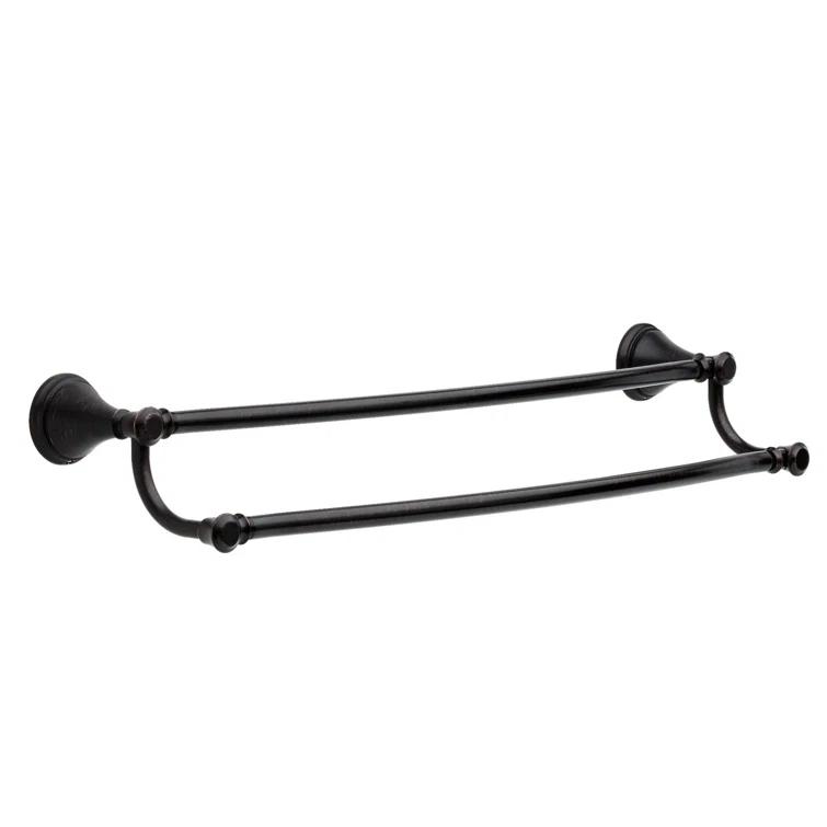 Cassidy 24 in. Wall Mount Double Towel Bar Bath Hardware Accessory