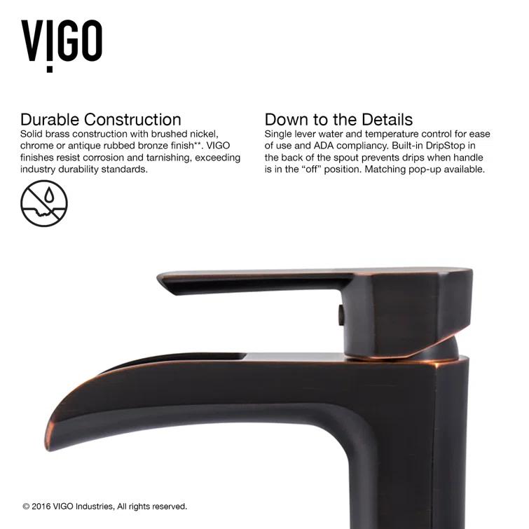 Onyx Rectangular Glass Vessel Bathroom Sink with 11" H Faucet