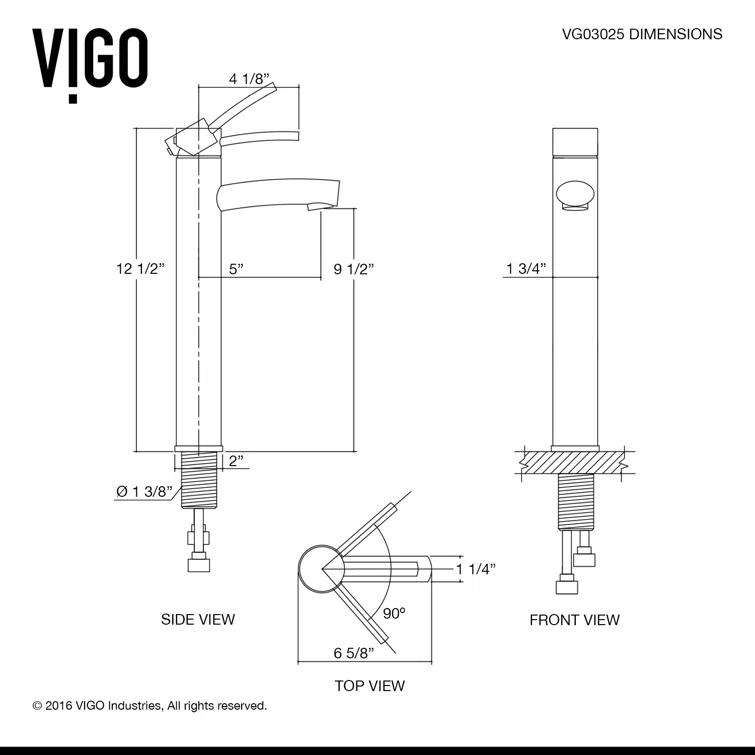 Milo 13" H Single Handle Vessel Sink Bathroom Faucet