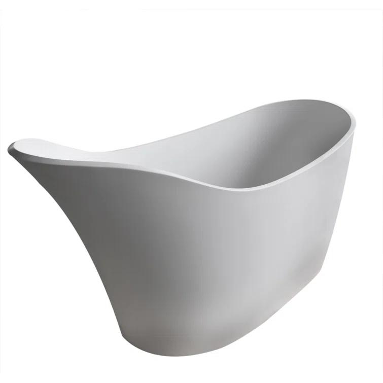 Alto 67'' x 30'' Freestanding Soaking Solid Surface Bathtub