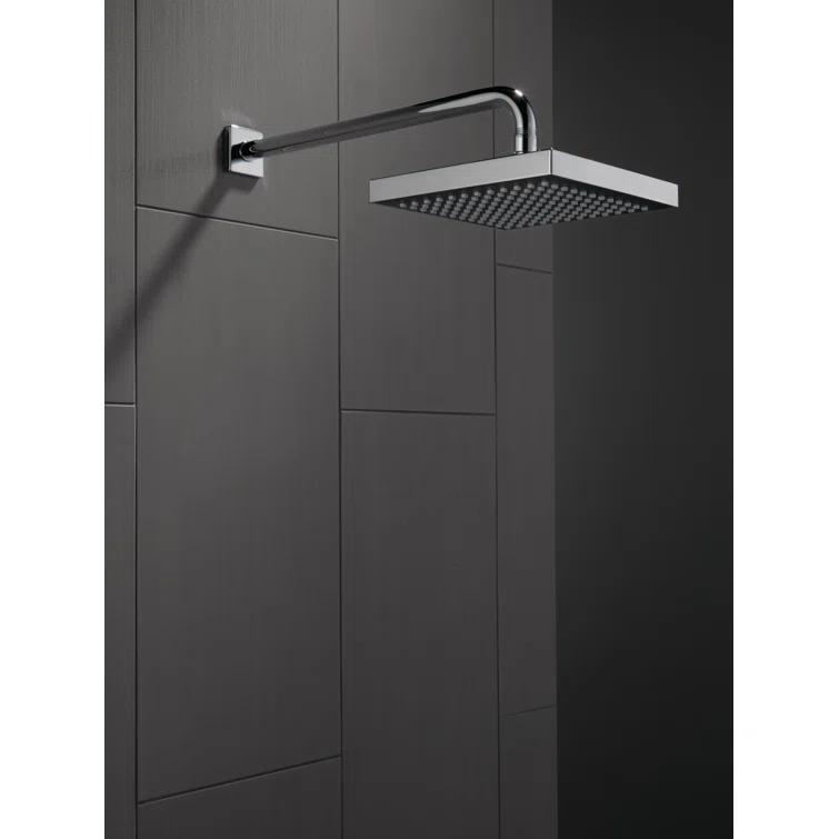Universal Showering Components Square Single-Spray Rain Shower Head, Rainfall Shower Head 1.8 GPM