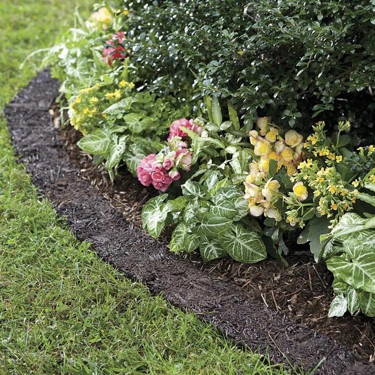Evergreen Enterprises, Inc Perma Mulch Recycled Rubber Garden Border Edging, 120" L