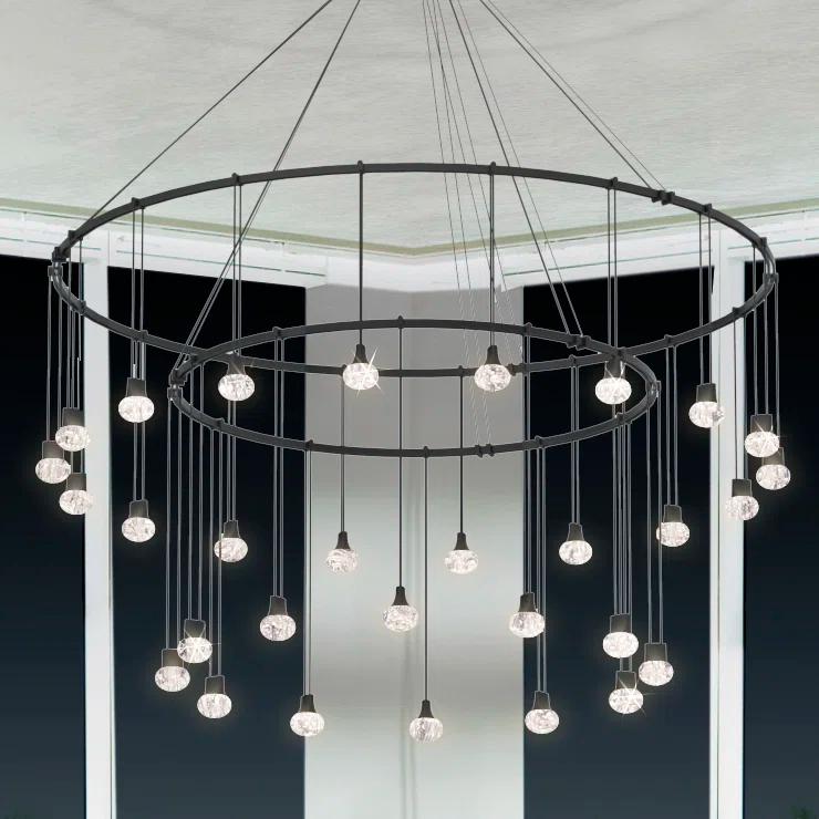SONNEMAN Suspenders® 30 - Light Satin Black LED Cluster Pendant