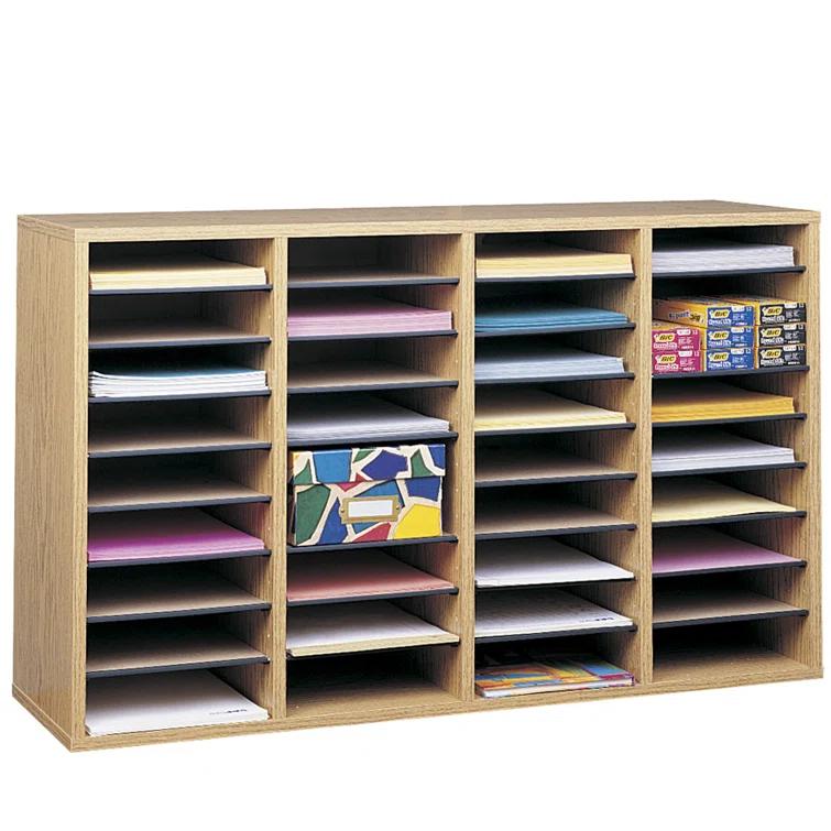 Safco® Adjustable Compartment Wood Literature Orga Literature Sorter