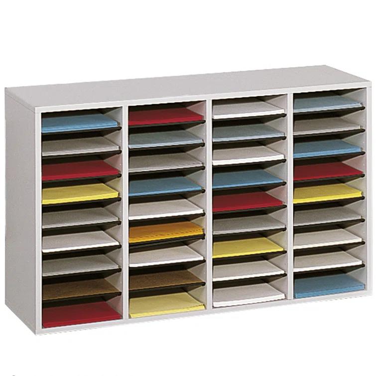 Safco® Adjustable Compartment Wood Literature Orga Literature Sorter