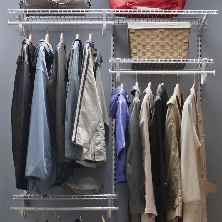 ShelfTrack 48" W - 72" W Closet System Starter Kit