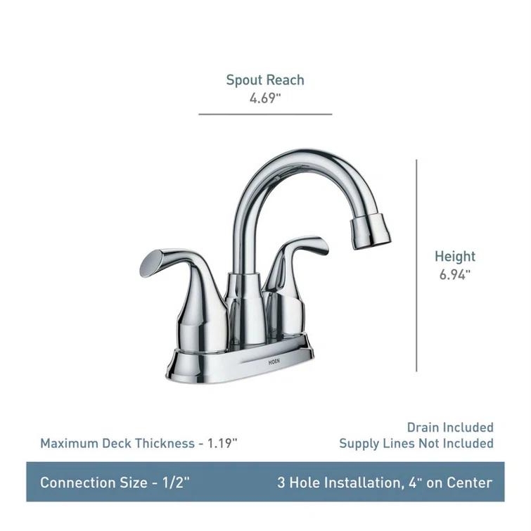 Idora Centerset Bathroom Faucet with Drain Assembly