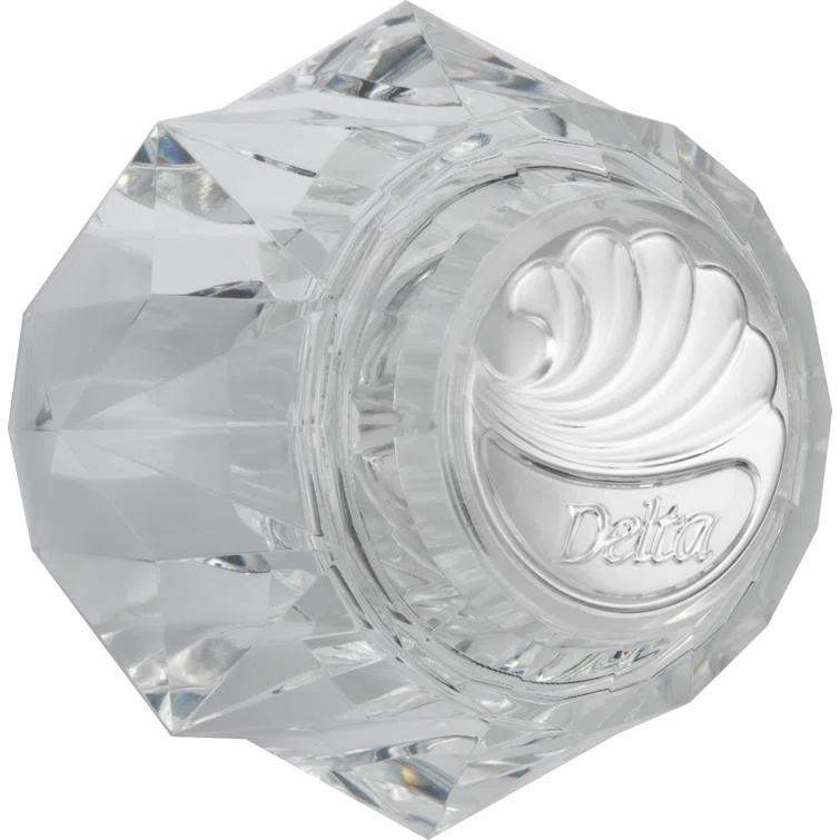 Single Clear Knob Handle Kit with Button and Screw