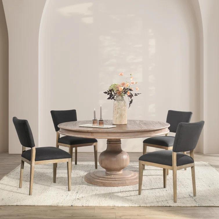 Birch Lane™ Dadeville Pine Round Solid Wood Dining Table