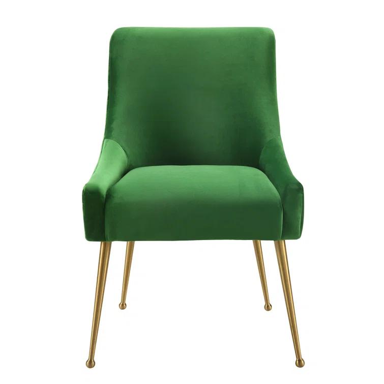 Beatrix 19'' H Velvet Upholstered Metal Parsons Chair