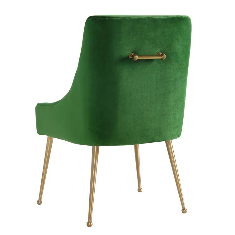 Beatrix 19'' H Velvet Upholstered Metal Parsons Chair