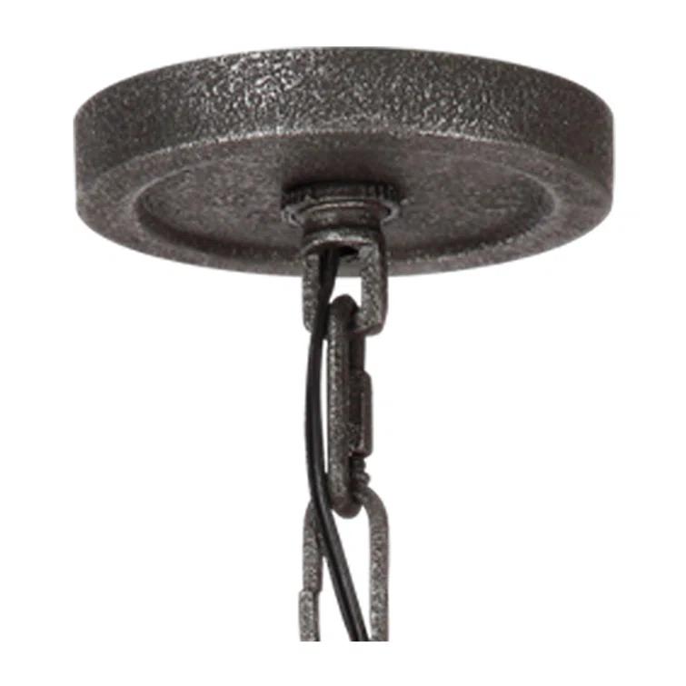 Steffens Iron & Textured Glass Chandelier (24"-48")