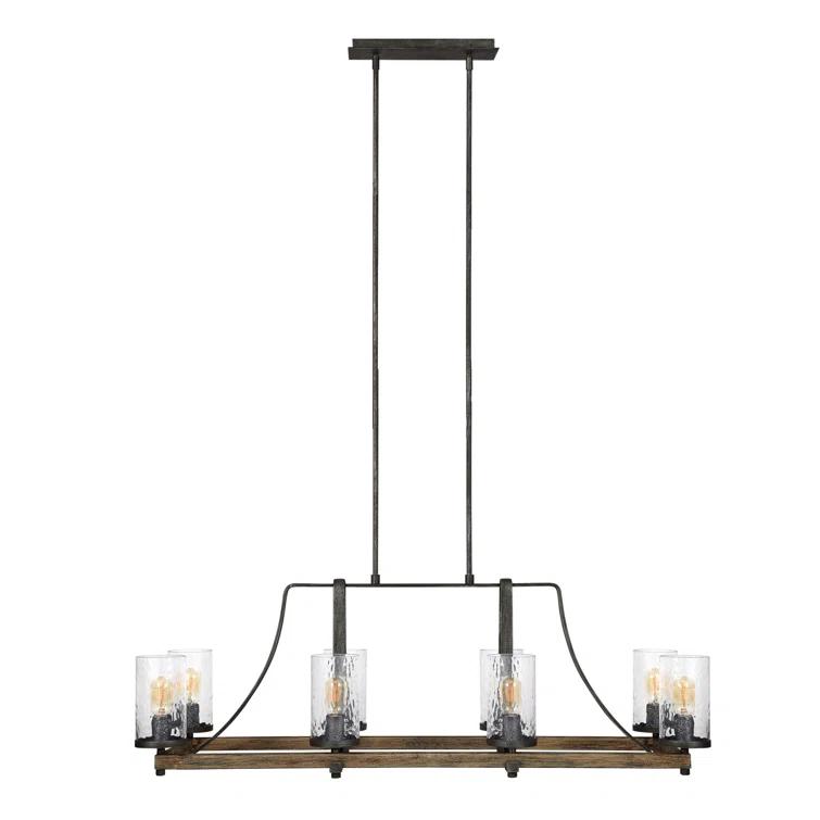 Steffens Wood & Iron Linear Chandelier (46")