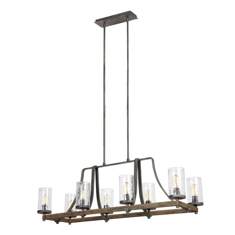 Steffens Wood & Iron Linear Chandelier (46")