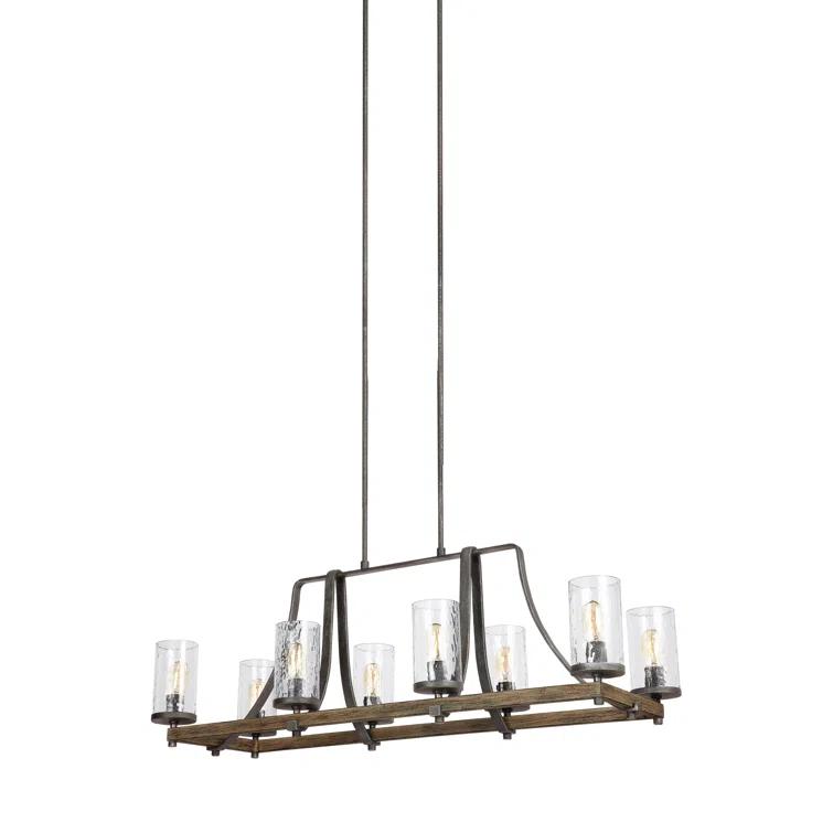 Steffens Wood & Iron Linear Chandelier (46")