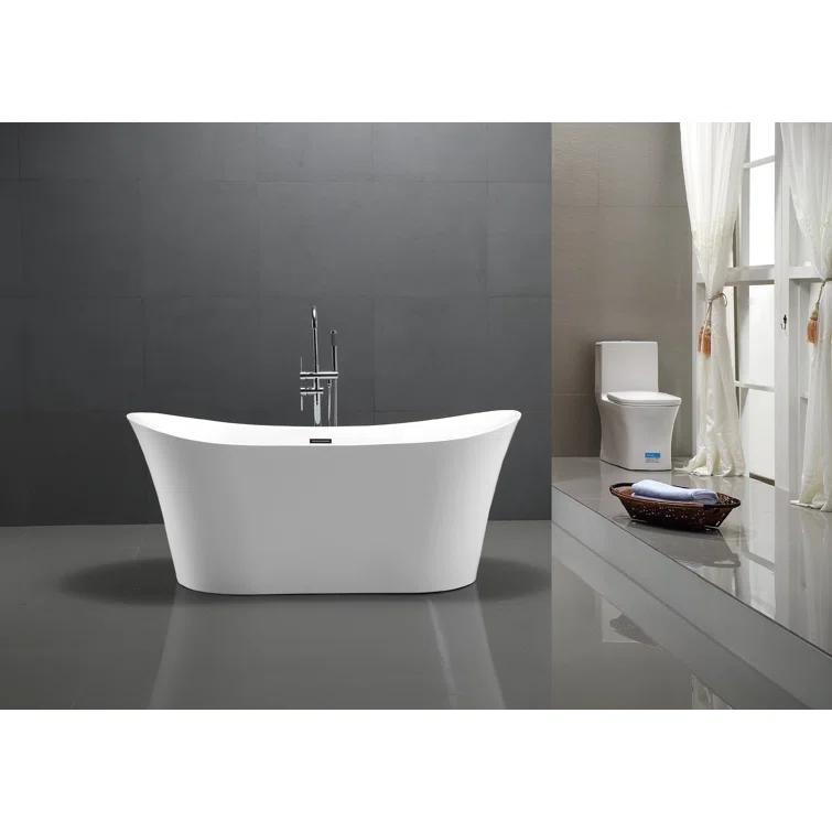 67" x 31" Freestanding Soaking Bathtub