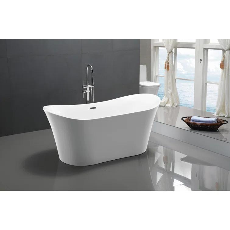 67" x 31" Freestanding Soaking Bathtub